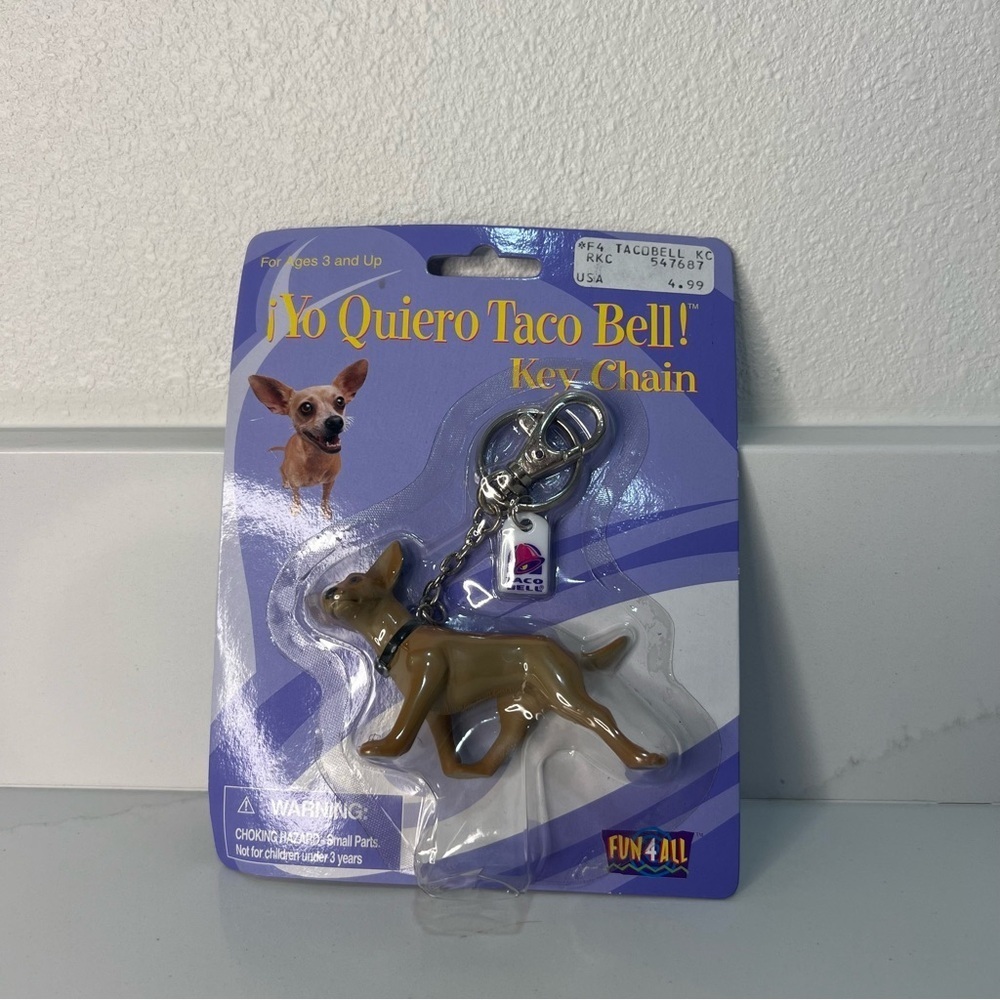 Vintage NEW Taco Bell Chihuahua Keychain Yo Quiero Taco Bell Y2K - Picture 2 of 5